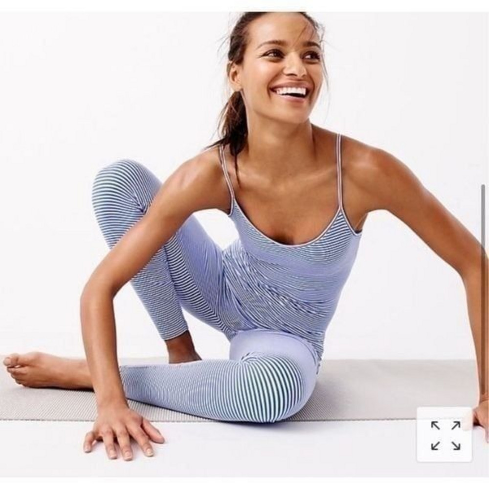 J. Crew‎ Full Length Bodysuit Athletic Workout Athleisure Lounge L - Picture 3 of 12